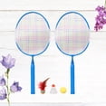 thumbnail image 1 of EXHUMKY Kids Badminton Racket Set Kids Badminton Blue Nylon 1 Set, 1 of 8