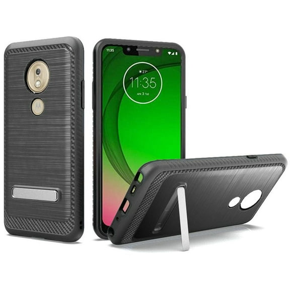 GSA Brushed Case w/Kickstand for Motorola Moto G7 Play - Black