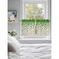 thumbnail image 3 of St. Patrick's Day 2 Panel Kitchen Curtains for Small Windows, Spring Lucky Shamrocks Leaves Retro Country Bathroom Tier Curtain, Short Window Treatment for Bedroom/Living Room 55"x36", 3 of 6