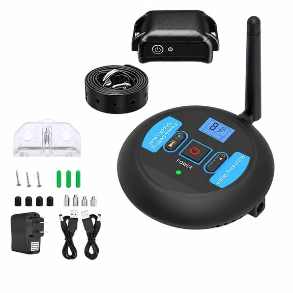 Wireless Dog Fence System with 131-722 ft Range Black