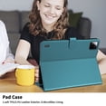 thumbnail image 6 of for Xiaomi Pad 7/7 Pro 2024/Xiaomi Pad 8/8 Pro 2025 11.2 inch Case, Rhombus Pattern Multiple Viewing Angles Stand Slim Folio Cover (Green), 6 of 6