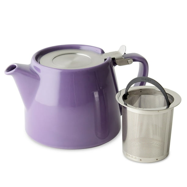 For Life Stump Purple 18 Ounce Teapot with Stainless Steel Lid and