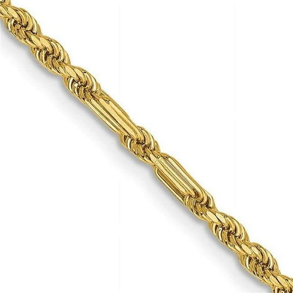 14K Yellow Gold 2.25 mm Diamond-Cut Milano 24 in. Rope Chain