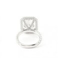 thumbnail image 4 of Silvago Jewel Radiant Cut 2.5 Ct VVS1/D Lab Created Diamond Wedding Ring for Bridal - Stamped 14k White Gold Over Ring - Halo Silver Ring - Silver Diamond Engagement Ring On Clearance - Birthday Gift, 4 of 9