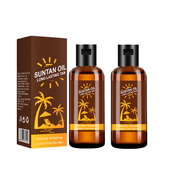 35ml Natural Tanning Oil Quick Drying Sunscreen Low Side Effects Essential Oils for Men and Women Natural Effects-2pcs