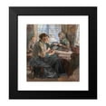 thumbnail image 2 of Carl Wilhelmson 20x22 Black Modern Framed Museum Art Print Titled - Fisherwomen Making Nets, Bohuslan (1894), 2 of 5