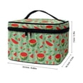 thumbnail image 6 of HELLHERO (8.86"x6.5"x5.9") Cosmetic Bag Space-Efficient Polyester Multi-Function Makeup Organizer Travel Makeup Bag, Watermelon & Strawberry, 6 of 6