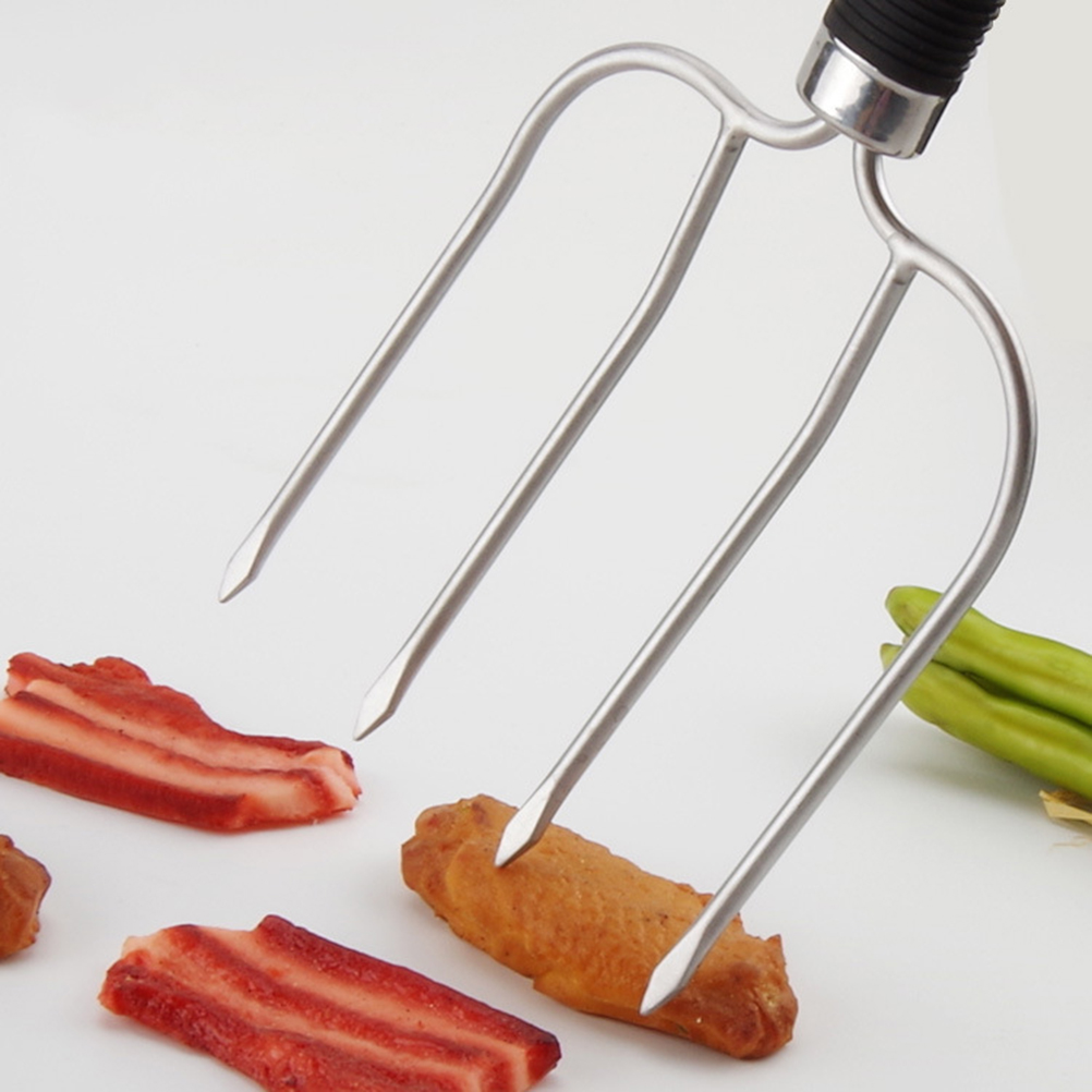 Lot De 2 Fourchettes à Viande En Inox - 4 Dents, Pour Dinde, Rôtis, Barbecue, Outils De Levage Robustes