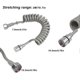 thumbnail image 2 of Telescopic Shower Hose, 2 Meter Bathroom Spring Hose, Stainless Steel Spiral Hose, Long Hose for Sprayer, Toilet, Bidet, Faucet, 2 of 5