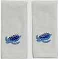 thumbnail image 3 of Serafina Home Sea Turtle Fingertip Towels Summer Soft Absorbent Bathroom Guest Decor : Aqua Blue Turquoise Royal Blue Embroidery Design, 2 Piece 12" x 18" Inches, 3 of 6