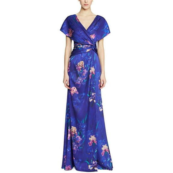 Theia womens  Angelina Short Sleeve Gown, 4