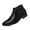 Black, variant on Ppointed-Toe Fashion Boots Stylish Men's Ankle Boots with Sleek Design Striped Texture Side Zipper for Easy Wear for Business and Casual Events