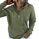 thumbnail image 3 of Minnieouse Sudadera con capucha abotonada para mujer con bolsillo, jersey de manga larga, sudadera con cordón, gorra, ropa para correr, accesorios, verde S Abrigos y chamarras Verde XXL Minnieouse AP009590-05, 3 of 6