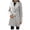Grey, variant on Women Winter Elegant Slim Double Long Coat Wool Blend Warm Outerwear Jacket