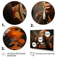 thumbnail image 3 of Designart "Zulu Festive Revelry in Brown" People Framed Wall Art - Global Brown African Tribal Hallway Framed Wall Art Decor, 3 of 6