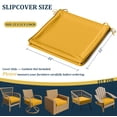 thumbnail image 2 of Kimunuk 2Pcs Outdoor Chair Cushions Slipcovers, 22" x 22" Replacement Waterproof Non-Slip Patio Seat Cushion Covers with Handle,Yellow, 2 of 7