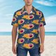 thumbnail image 2 of Fotbe Burning Rugby Balls Camisa Hawaiana para Hombre Unisex – Camisa Casual de Verano con Botones de Manga Corta de Algodón y Lino,3X-Large, 2 of 7