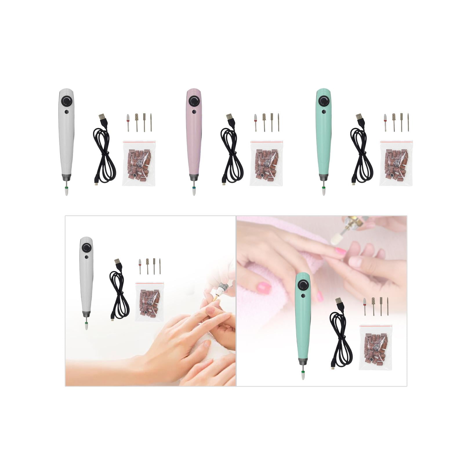 Electric Nails Drill Pen Compact Manicure Pedicure Kits for Grinding Trimming