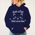 thumbnail image 4 of Sudadera con capucha divertida con estampado de Just A Girl Who Loves Cats, sudadera de moda Harajuku, sudadera informal para hombre y mujer, 4 of 5