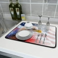 thumbnail image 6 of American Flag Eagle Dish Drying Mat Countertop 18x24 Inch Absorbent Microfiber, Microfiber Multi-Purpose Counter Rack Sink Drainer Pad, 6 of 7