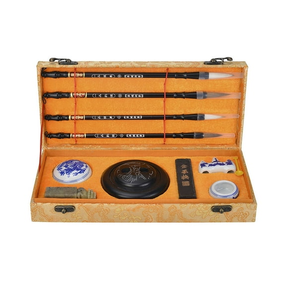Chinese Calligraphy Brush, Kanji, Sumi Water Writing/Painting Set
