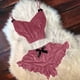 thumbnail image 3 of Gibobby Lencería de encaje Conjunto de manchas con cuello en V para mujer, pantalones cortos sexis con , camisola de terciopelo, pijamas íntimos (Rosa, S), 3 of 3