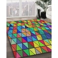 thumbnail image 2 of Ahgly Company Indoor Square Patterned Dark Raspberry Purple Abstract Area Rugs, 8' Square, 2 of 6