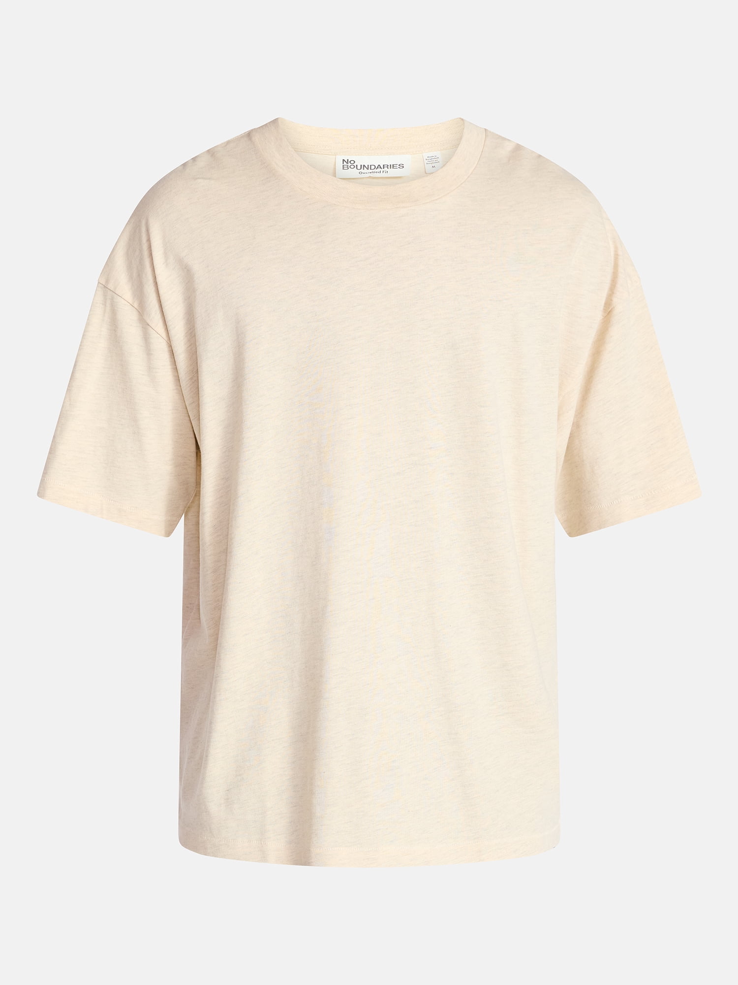 No Boundaries Men's Oversized Boxy Tee with Short Sleeves, XS-4XLT