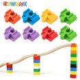 thumbnail image 2 of 5/10PCS Wooden Train Track Accessories Plastic Building Blocks Adapters Wooden Track Connectors fit for Brand Wood Tracks Toys 10pcs Purple, 2 of 6