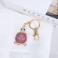thumbnail image 4 of Fdelink a Keychain Keychain Turtle Diamond Turtle Keychain Key Ring Charm Diamond Keychain for Men and Women Pink, 4 of 7