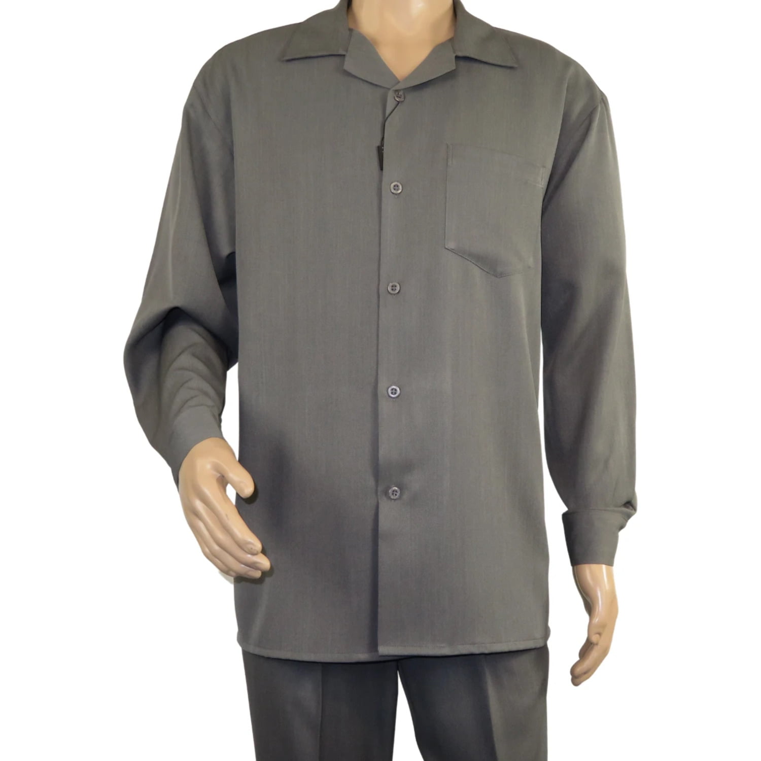 Men MONTIQUE 2pc Set Walking Leisure suit Long Sleeve Set 1641 Solid Black New 