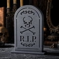 thumbnail image 3 of Tepsmf Lit Halloween Tombstone Outdoor Decoration, Lighted Grave Scene Prop, Spooky Yard Stake Sign for Garden Lawn Walkway Party, 3 of 6