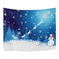 thumbnail image 2 of ABPHQTO Tapiz de muñeco de nieve navideño, decoración para colgar en la pared, decoración del hogar, sala de estar, dormitorio, 100x150 cm, 2 of 4