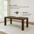 thumbnail image 3 of Plank+Beam 72" Modern Dining Table for 6, Solid Wood Rectangular Dining Table for Kitchen/Dining Room, Walnut Wirebrush, 3 of 13