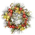 thumbnail image 1 of National Tree RAC-JS1901X30 30 in. Christmas Wreath With Red & Green Ornaments & 50 Warm White Battery Operated LED Lights, 1 of 2