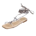 thumbnail image 2 of Sandalias planas Correa Estampado de leopardo Casual Zapatillas de mujer Wmkox8yii ytu6152, 2 of 7