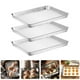 thumbnail image 2 of Bandeja para hornear de acero inoxidable, bandeja para hornear galletas, plato para servir alimentos, 3 uds., 2 of 4