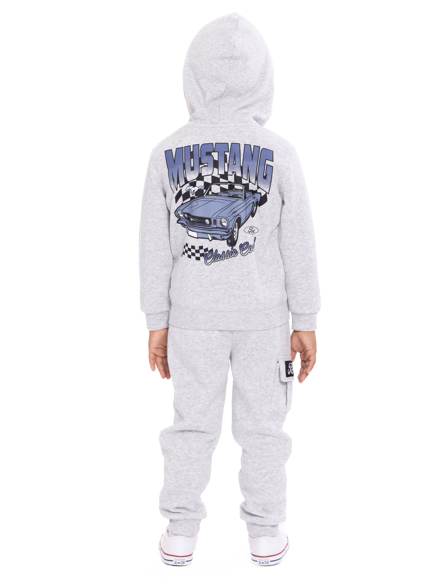 Ford Mustang Toddler Boys Graphic Hoodie and Jogger Pants Set, 2-Piece, Sizes 12M-5T