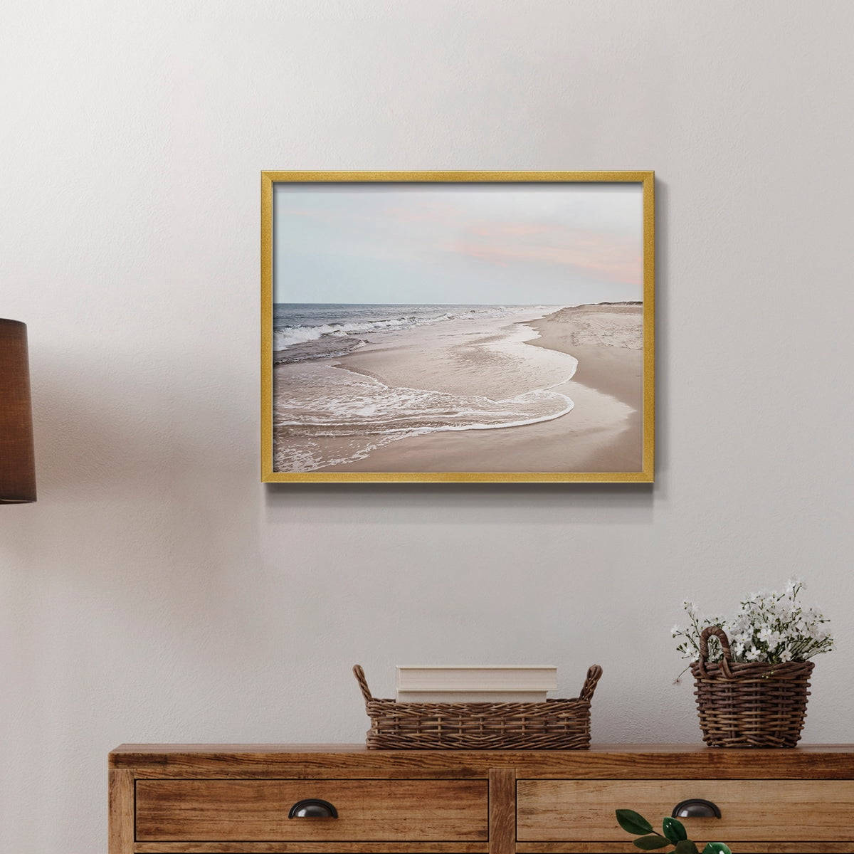 Corolla Soft Shore by Natalie Carpentieri - Restickable Framed Giclée Print