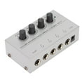 thumbnail image 1 of Ultra Compact Headphone Amplifier, 4 Channel Stereo 100-240V Headphone Accessories Portable Metal  for Stage EU Plug,US Plug, 1 of 7