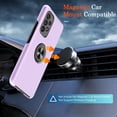 thumbnail image 5 of Galaxy A53 5G Case, Samsung Galaxy A53 5G Case with HD Screen Protector, [Military Grade] Shockproof Protection Case with 360° Magnetic Built-in Ring Kickstand Case for Samsung A53 5G, Purple, 5 of 14