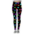 thumbnail image 3 of FASHOFT High Waisted Valentines Day Leggings for Women Soft Love Heart Print Legging Tights Casual Yoga Pants Red L, 3 of 4