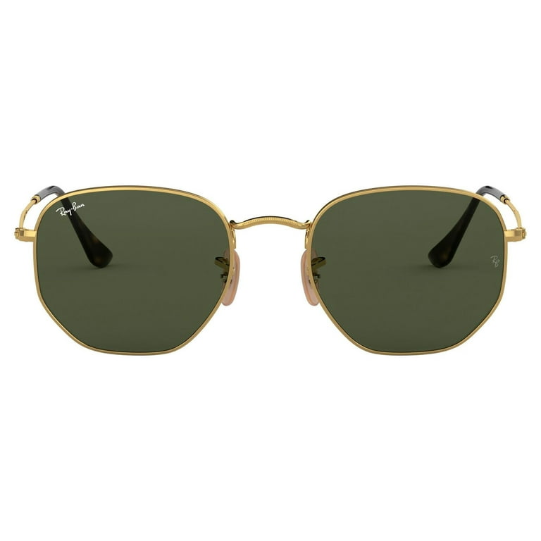 Ray Ban Hexagonal Flat Lenses Green Unisex Sunglasses RB3548N 001 54