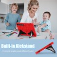 thumbnail image 2 of Dteck Case for Samsung Galaxy Tab S9 FE/Galaxy Tab S9 2023, Heavy Duty Childproof Silicone Shockproof Rugged Protective Case with Kickstand Pen Holder for Samsung Galaxy Tab S9 FE/S9/S8/S7,Red Black, 2 of 9