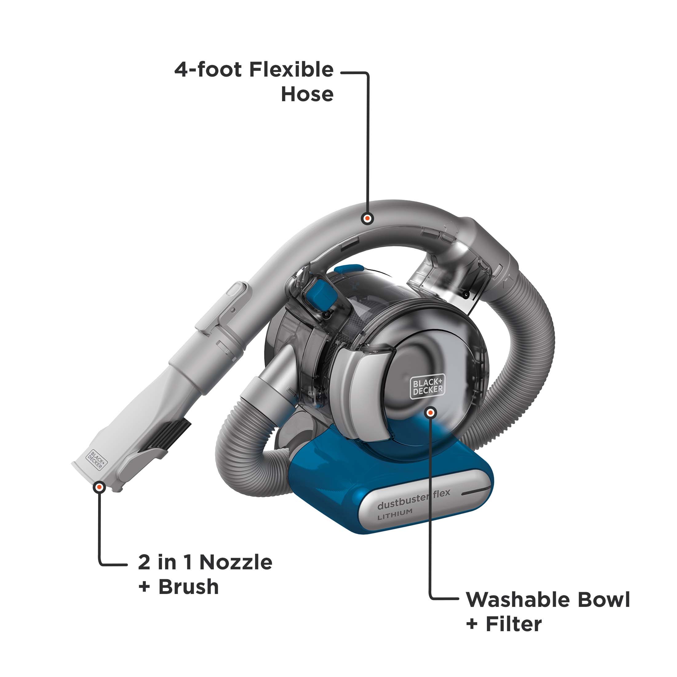 Black And Decker Dustbuster Flex Cordless Handheld Vacuum - image 2 of 8