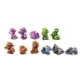 thumbnail image 5 of Set of 12 Metallic Red Green Purple Blue Baby Wyrmling Dragons Mini Figurines, 5 of 9