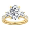 thumbnail image 2 of Farra - Double Row Accented Round & Oval Moissanite Lab - Diamond Engagement Ring, 2 of 5