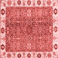 thumbnail image 1 of Ahgly Company Machine Washable Indoor Square Oriental Red Traditional Area Rugs, 8' Square, 1 of 1