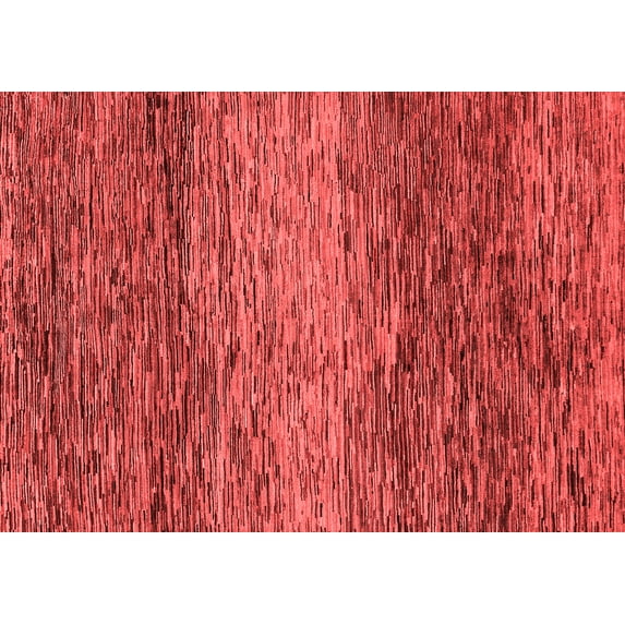 Ahgly Company Indoor Rectangle Abstract Red Modern Area Rugs, 6' x 9'