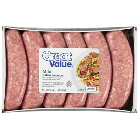 Great Value: Mild Italian Sausage, 48 Oz